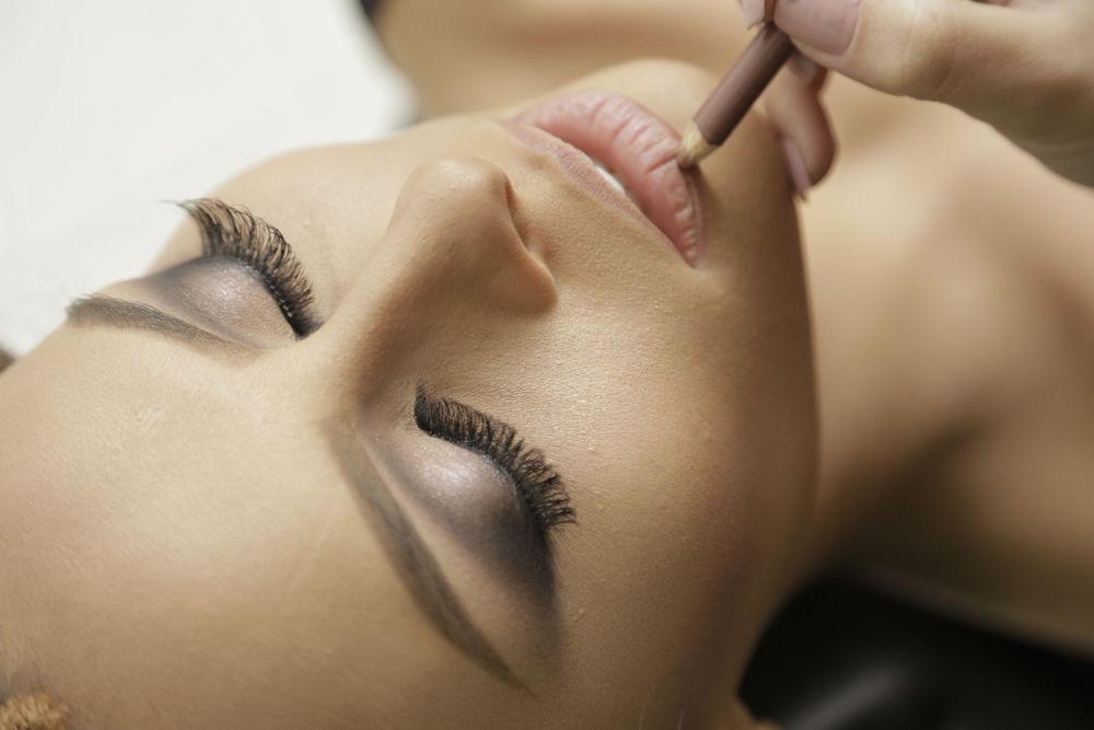 Extreme close-up beauty shot focusing on eyelashes and skin texture.