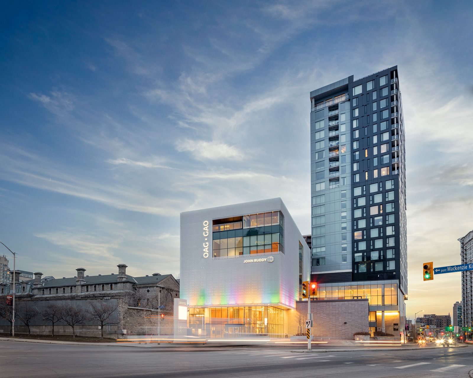 Ottawa art gallery exterior image at dusk