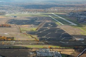 creative commercial branding for client on location, Windsor Ontario solar farm