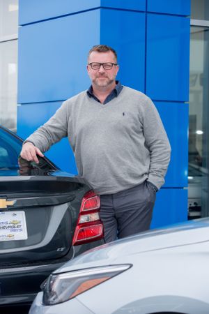 creative branding portrait, headshot for client on location Chevrolet Essex Ontario
