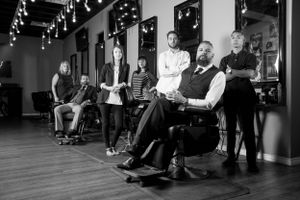 creative commercial branding for client on location, Windsor Ontario local barber shop