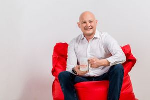 creative branding portrait, headshot for client on location