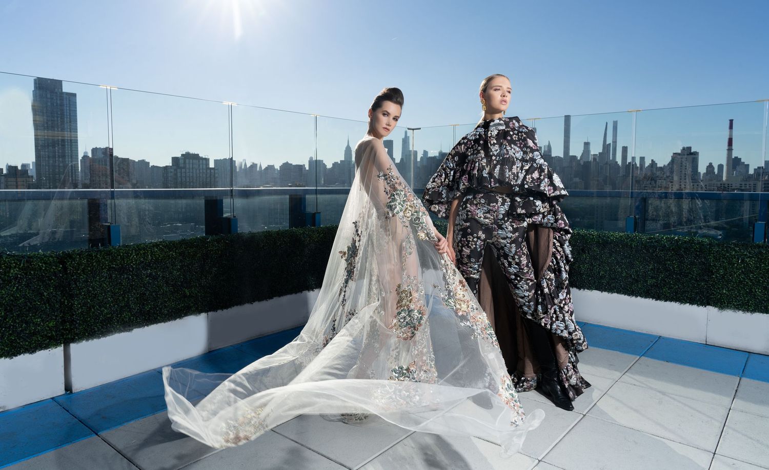 Washington DC best photographer Devin Mickens high fashion New York skyline sunny day highend fashion
