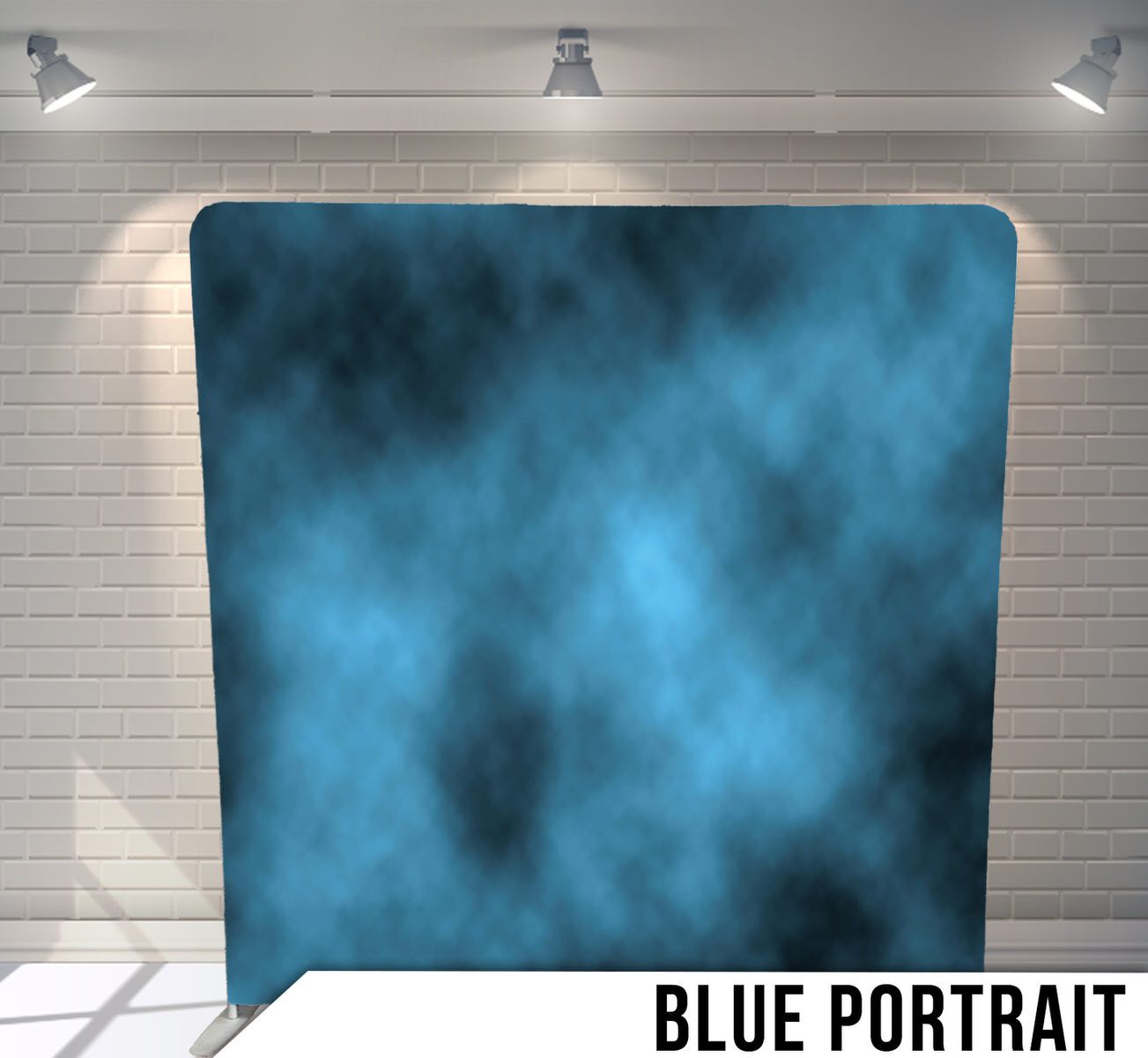Moody blue and black cloudy texture background with atmospheric lighting effects.