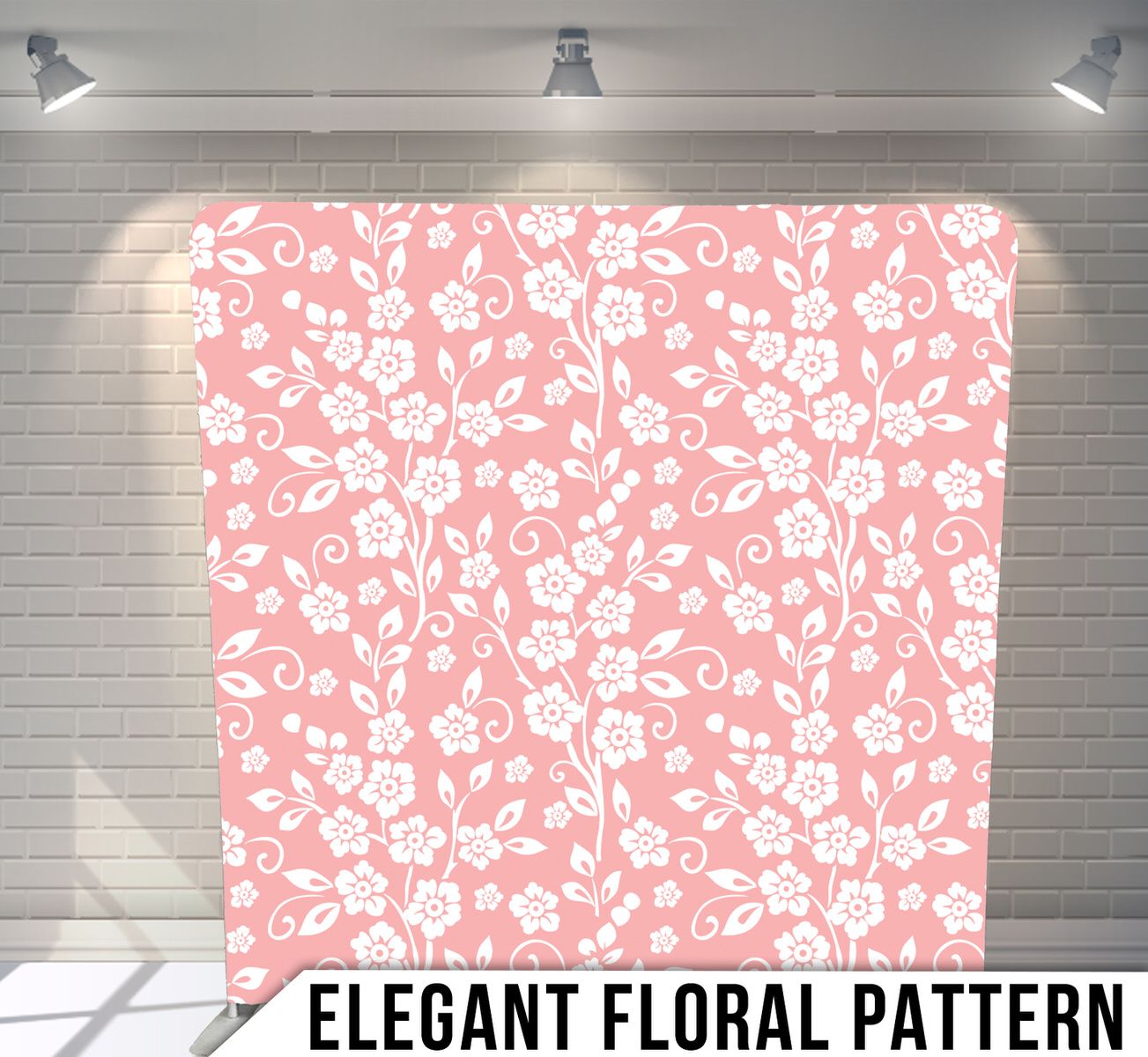 Delicate pink and white floral pattern repeats seamlessly across a light pink background.