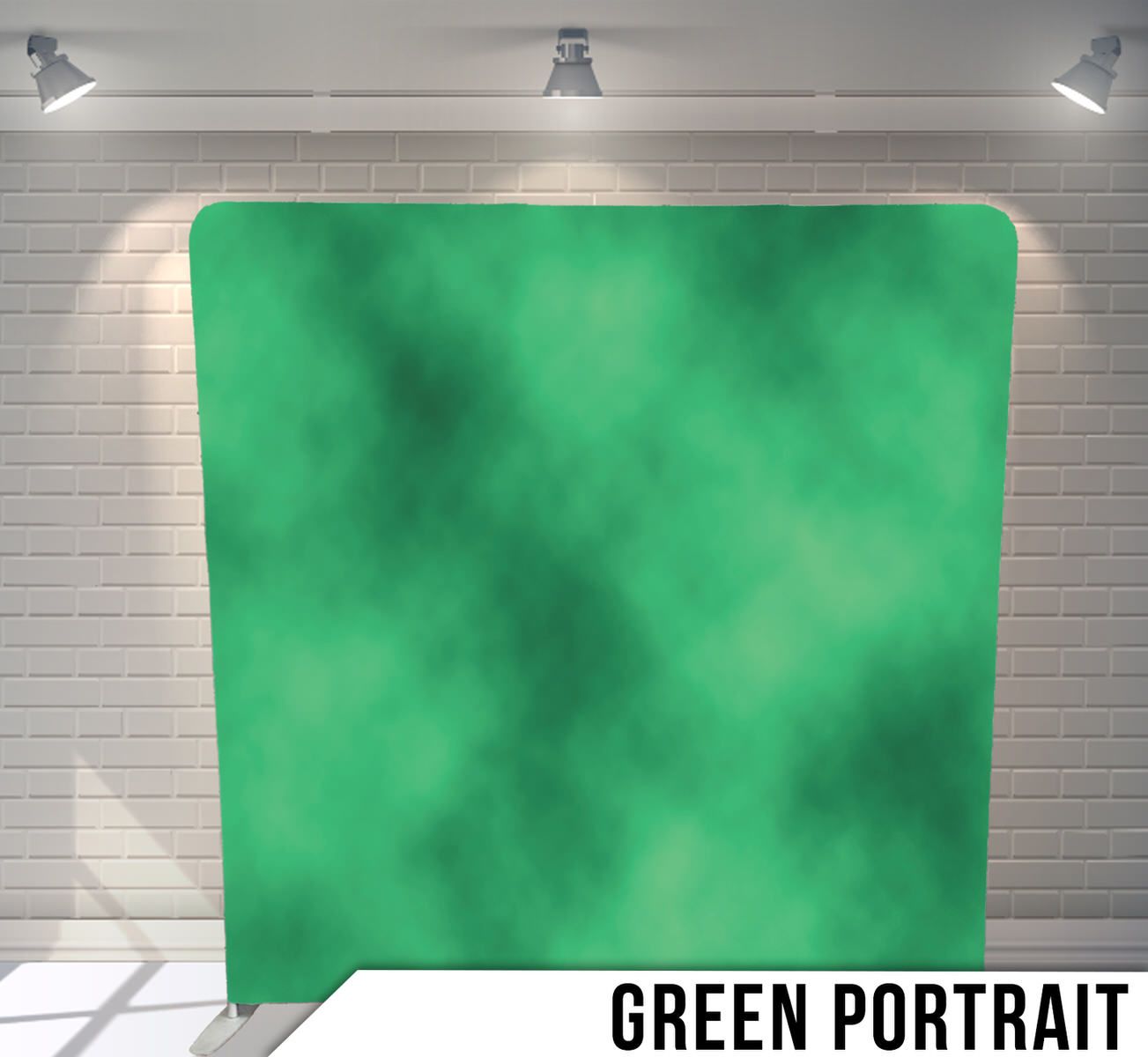 Soft green misty backdrop with cloudy gradient effect.