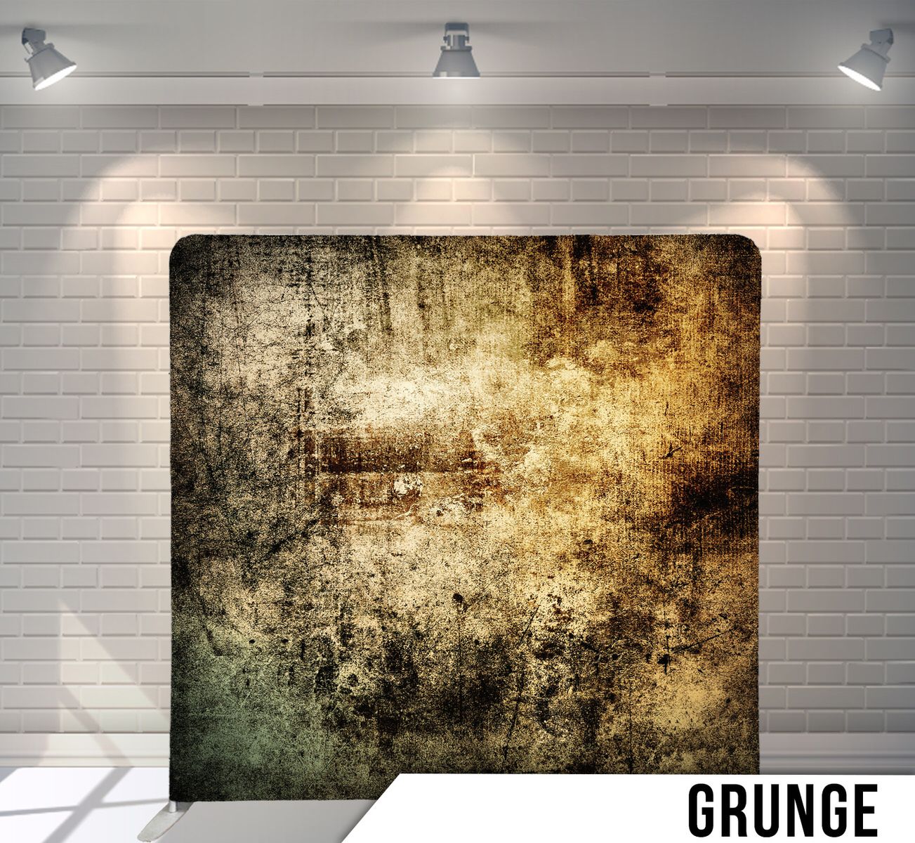 Vintage grunge backdrop with distressed brown and green textures.