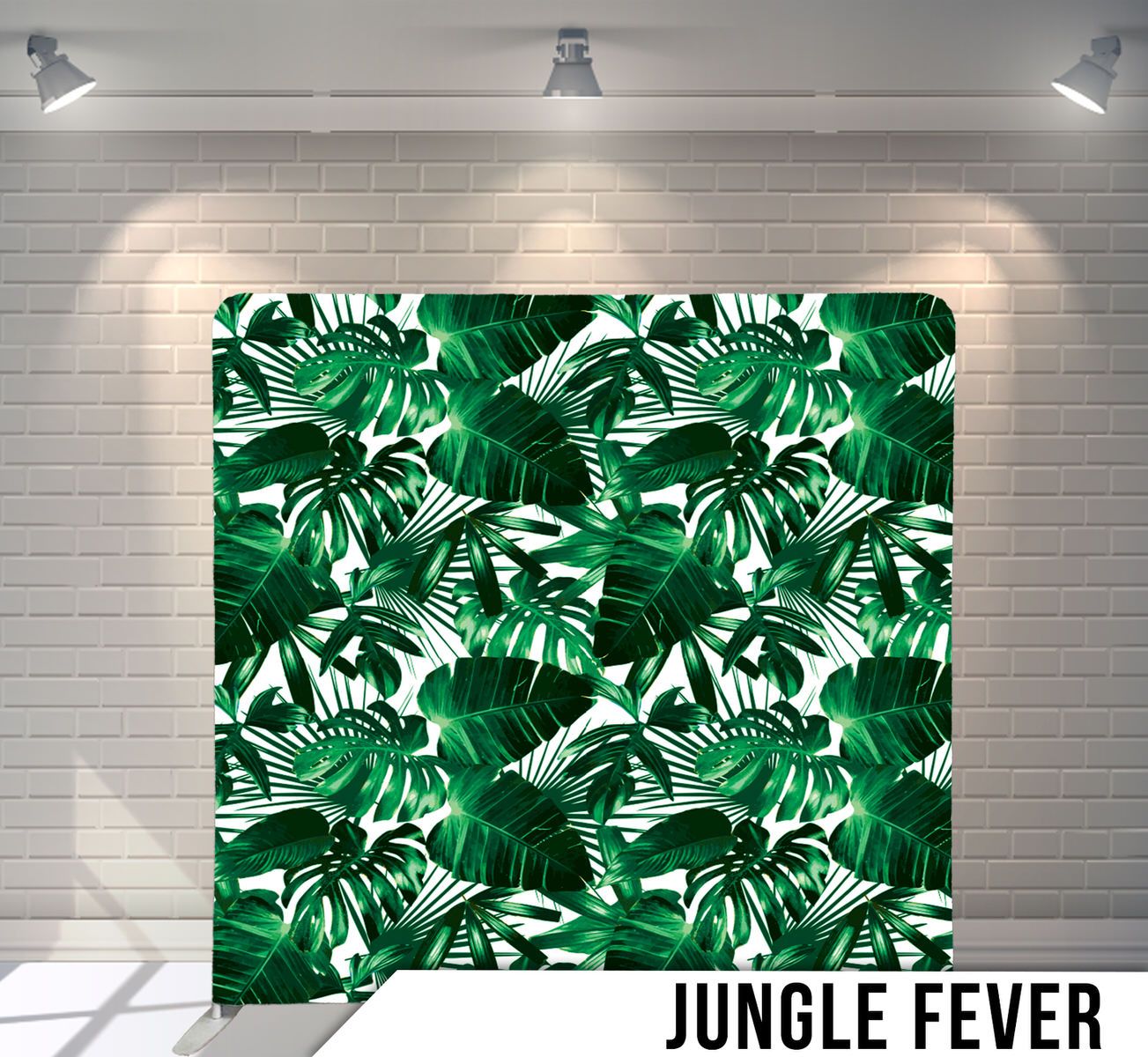 Tropical pattern with bright green monstera palm leaves on white background.