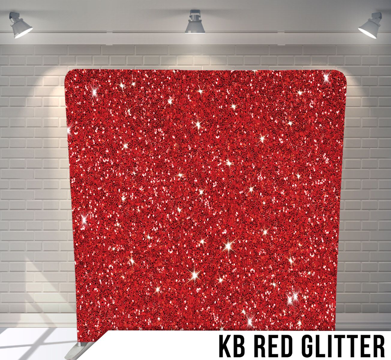 Sparkling red glitter texture background with shimmering effect.
