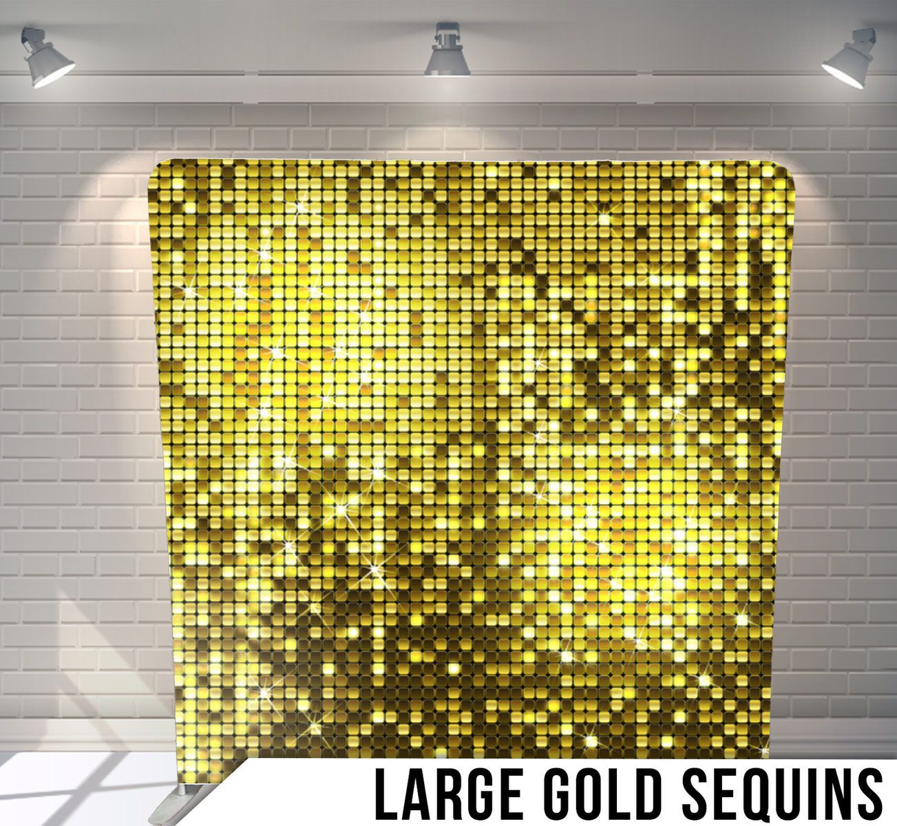 Shimmering gold sequin pattern background with metallic mosaic effect.