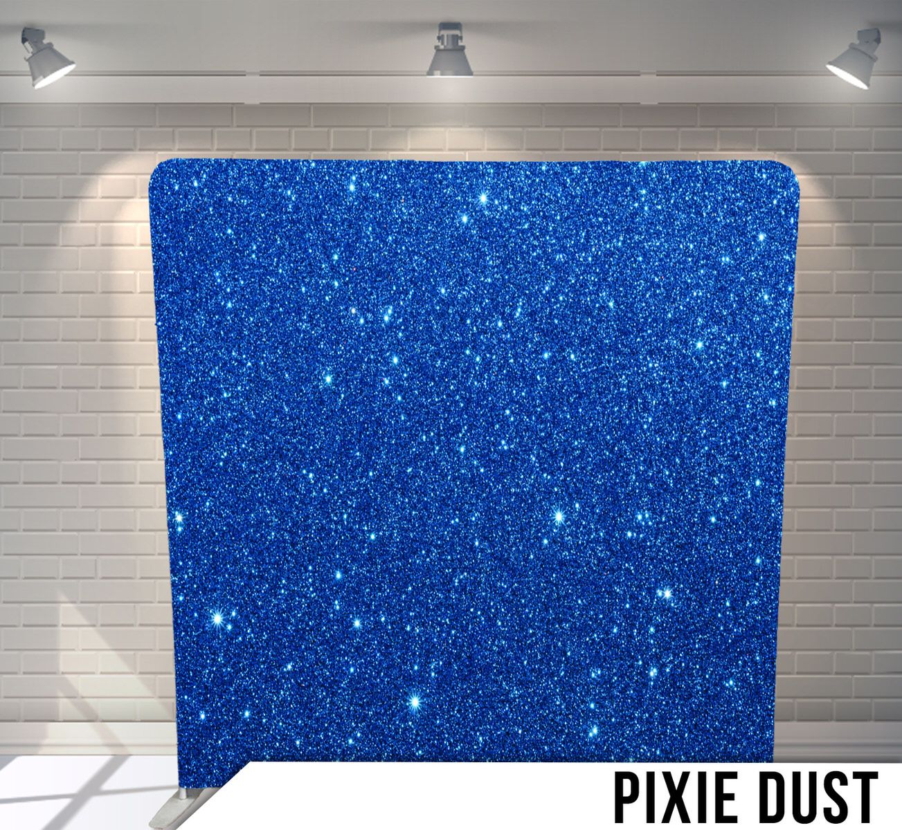 Glittering blue background texture with sparkly stardust effect.