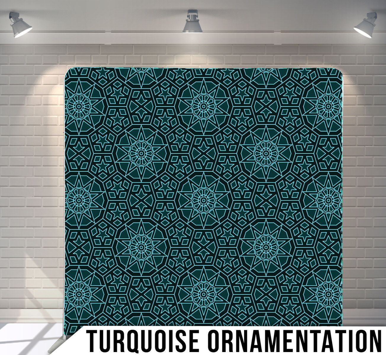 Intricate turquoise mandala pattern with detailed geometric ornaments creating a mesmerizing design.