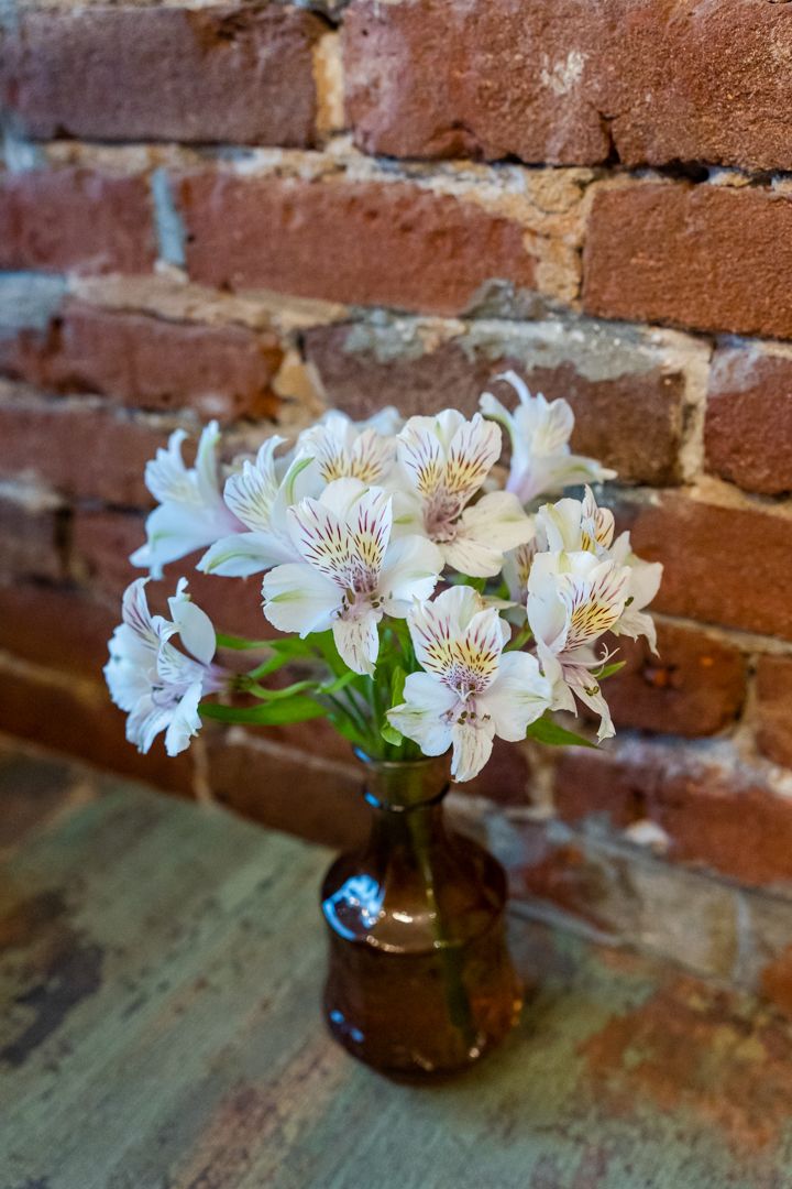 flowers on the table