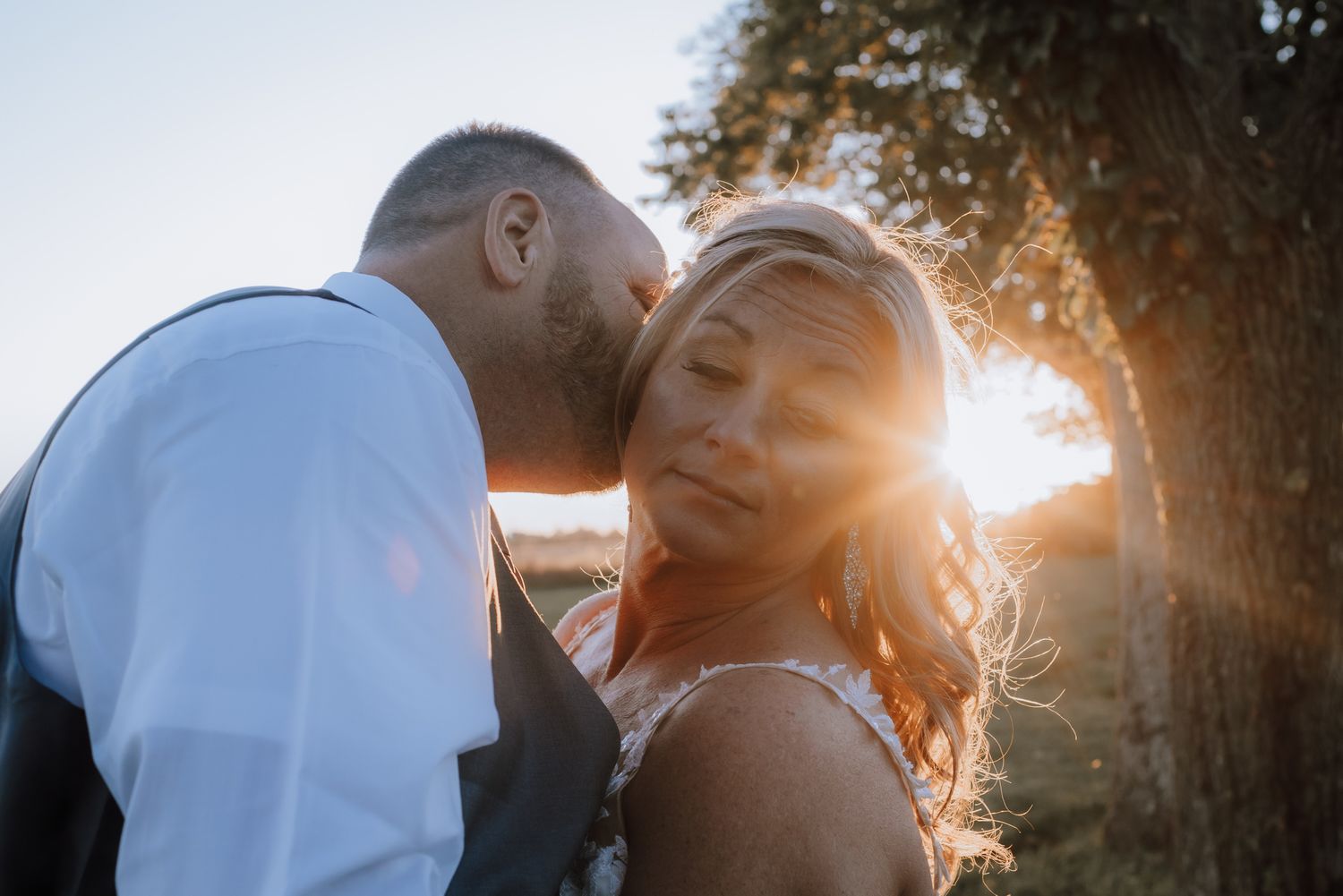 Sunset Kiss Farm Wedding Beavercreek OH