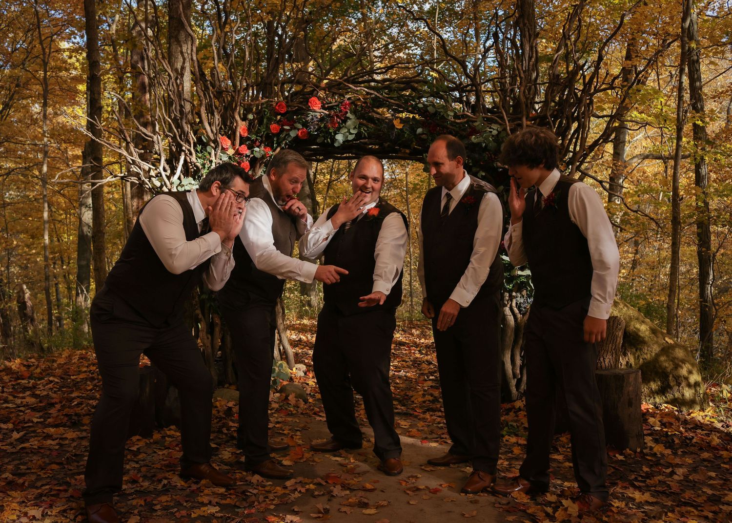 Groom with best Men Canyon Run Ranch