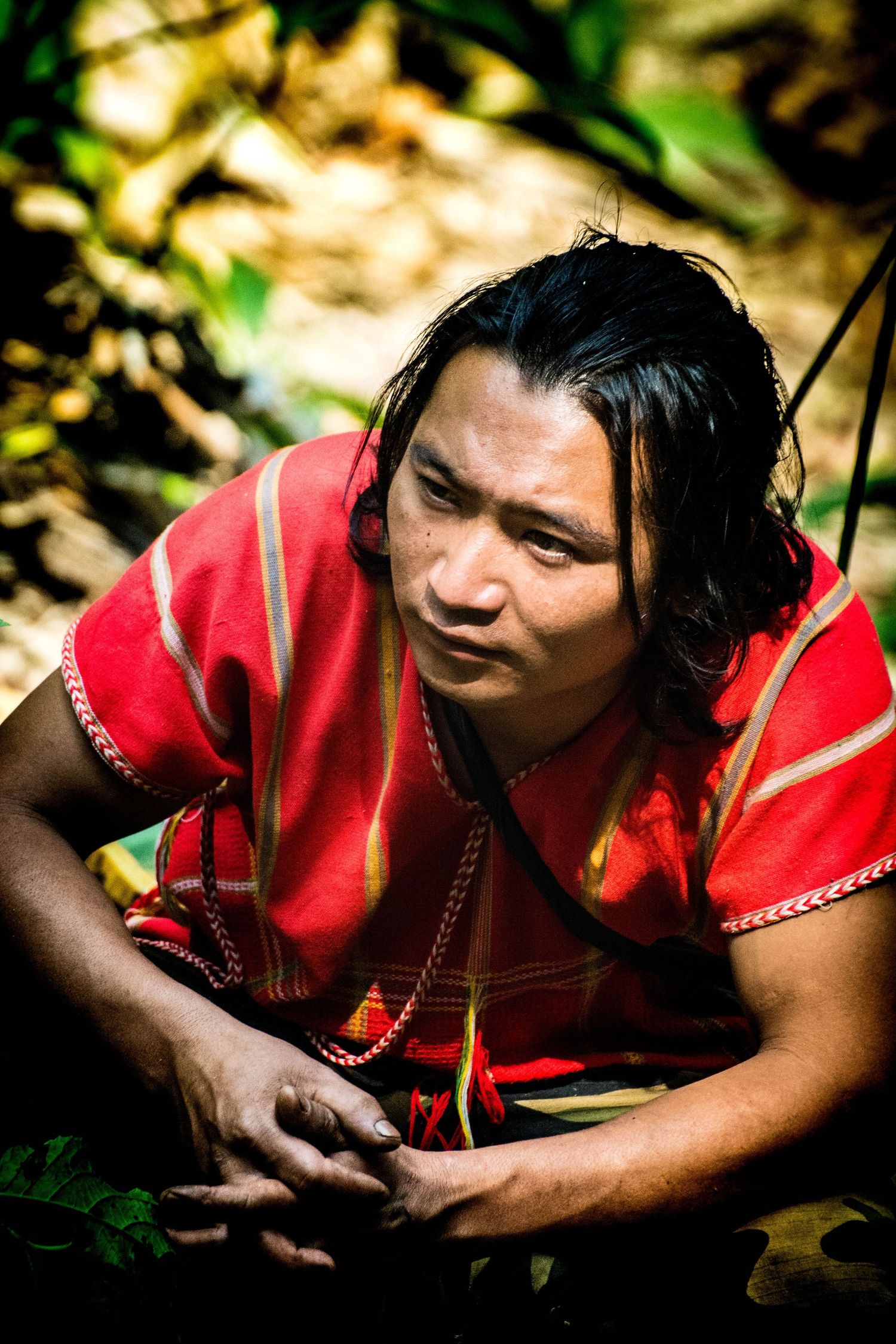 Environmental portrait of elephant sanctuary mahout