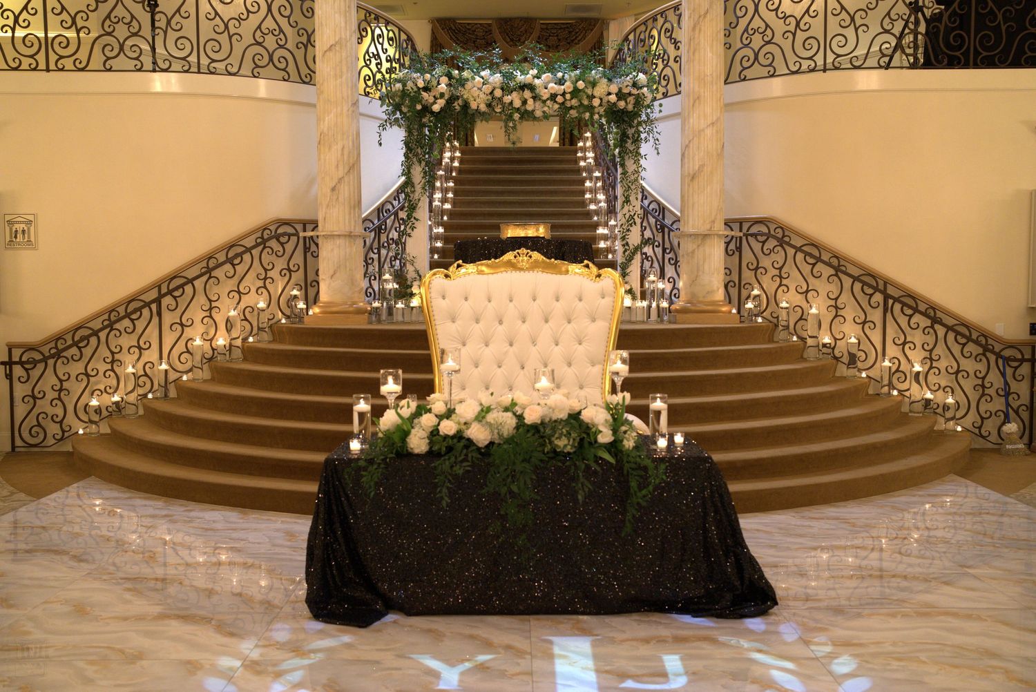 wedding venue setup