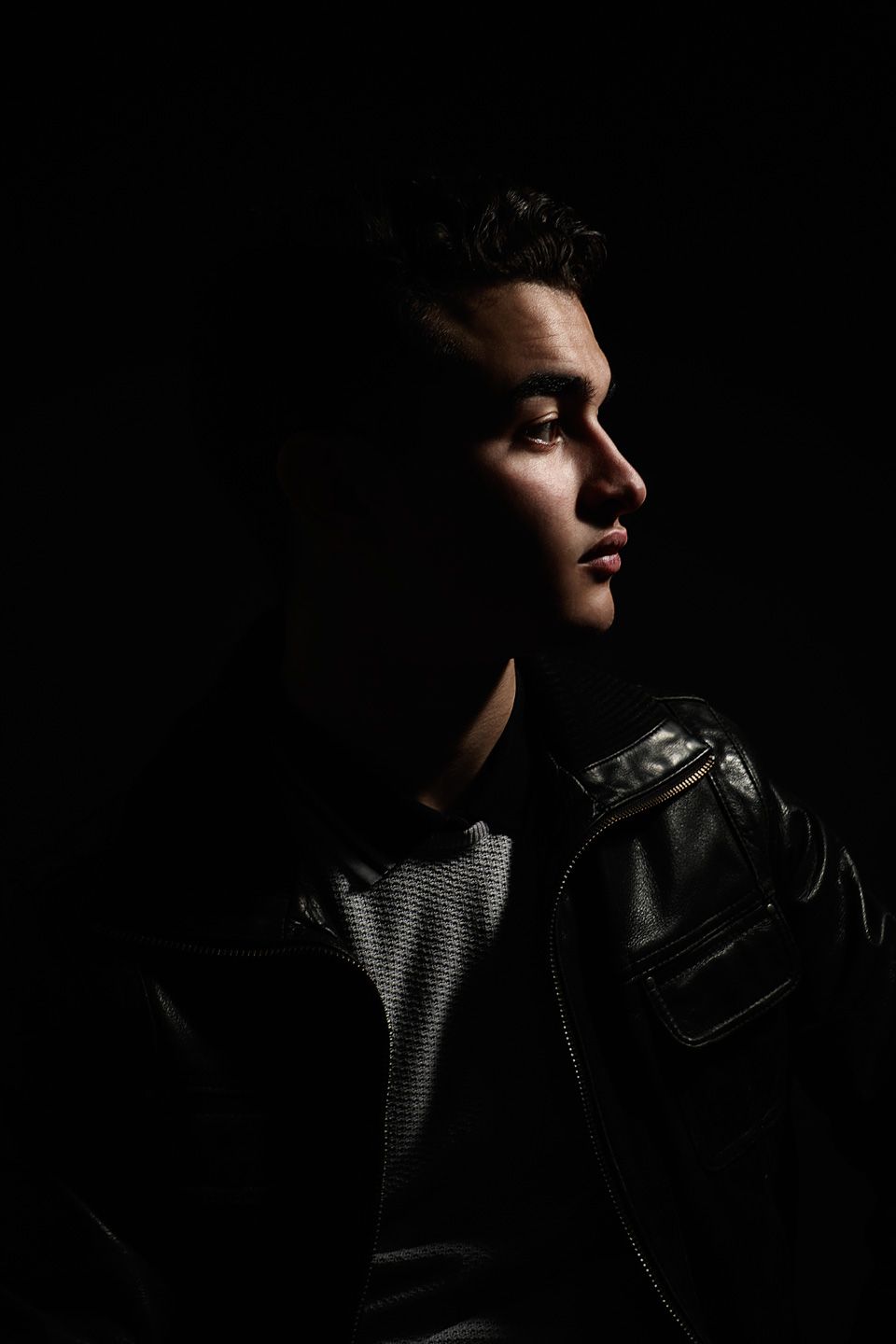 Sébastien Frémont - Fashion Photographer - Male Latino Model with Leather Jacket - Paris
