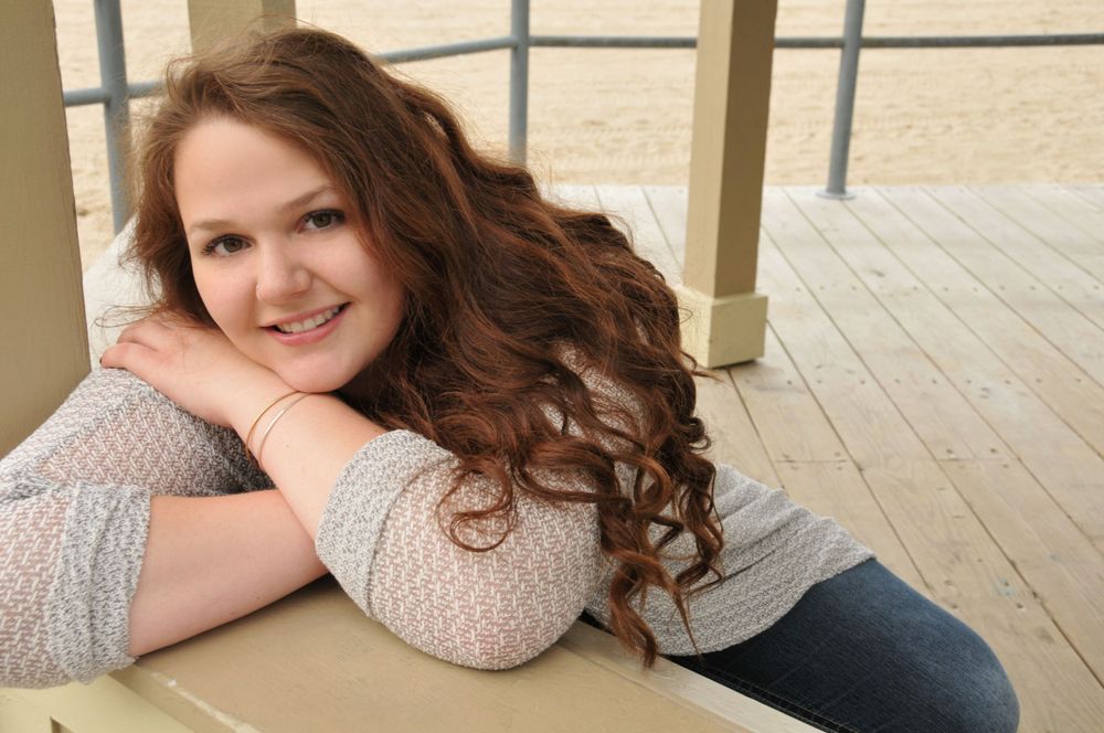 high school senior girl close up