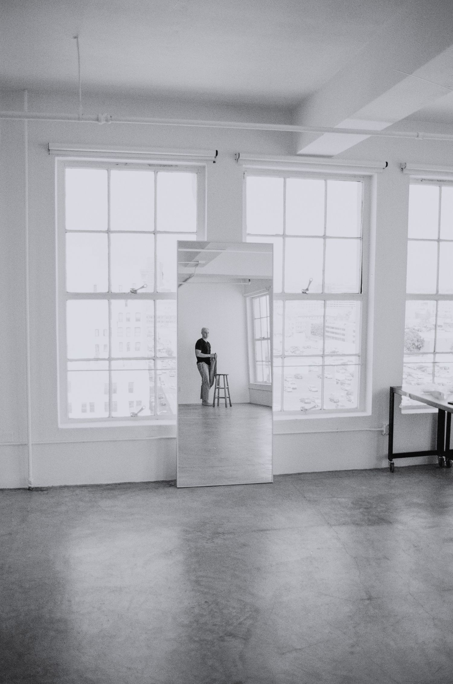 BTS photo of studio shoot in downtown Los Angeles