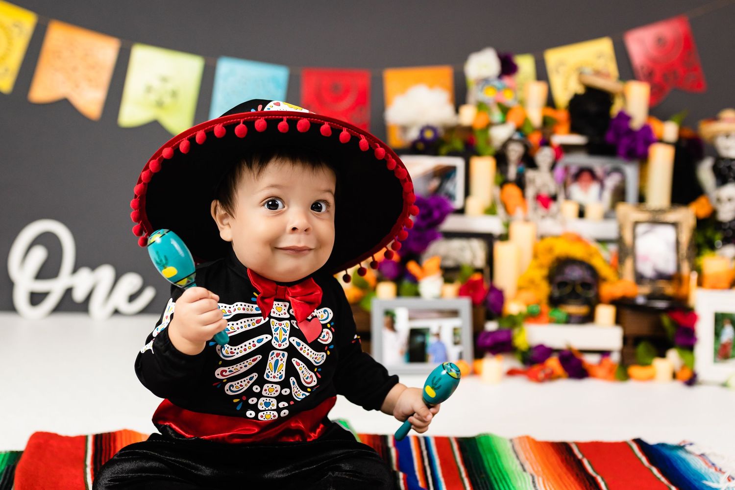1st birthday cake smash photos dia de los muertos