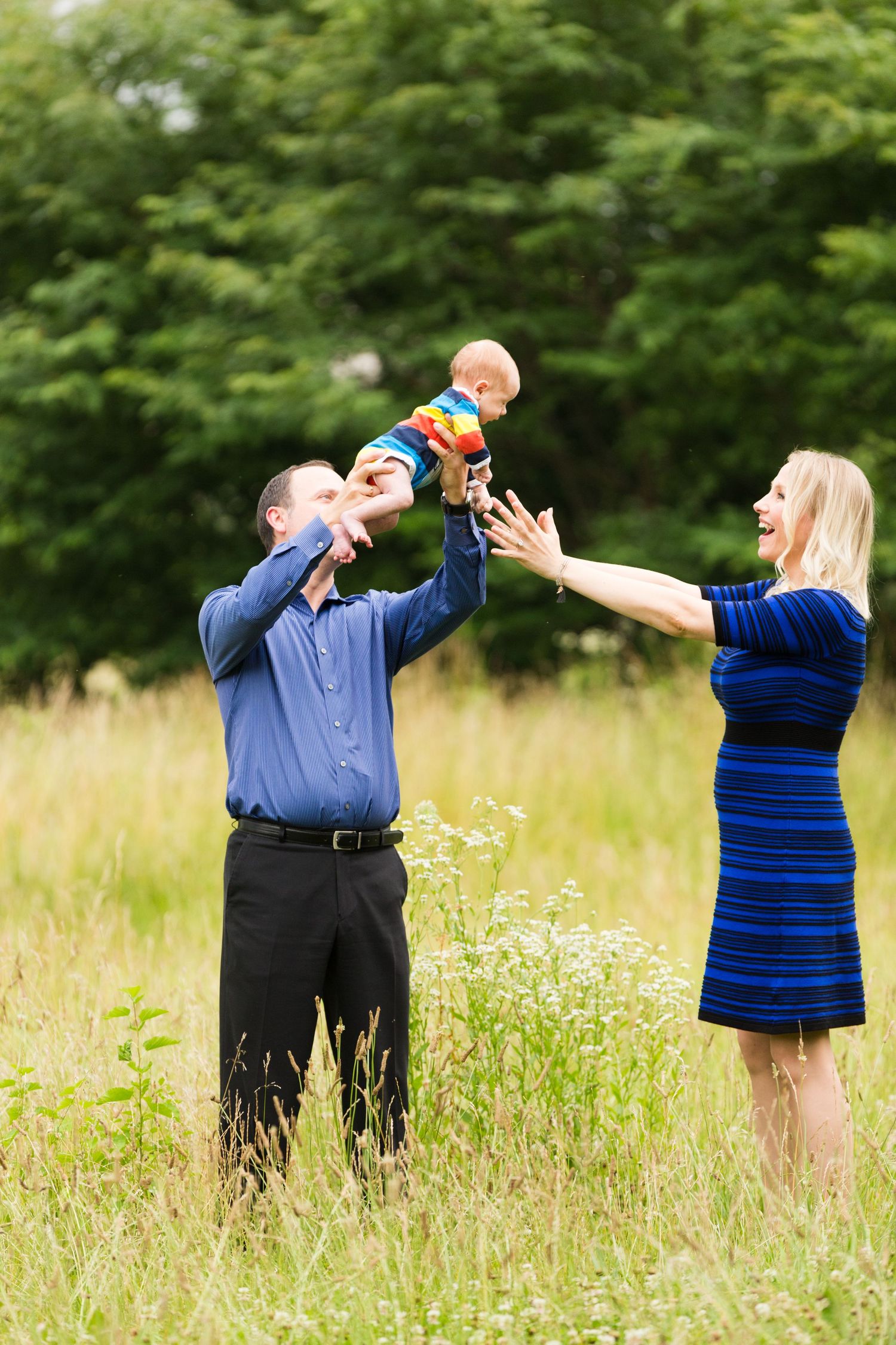 Family pics in field