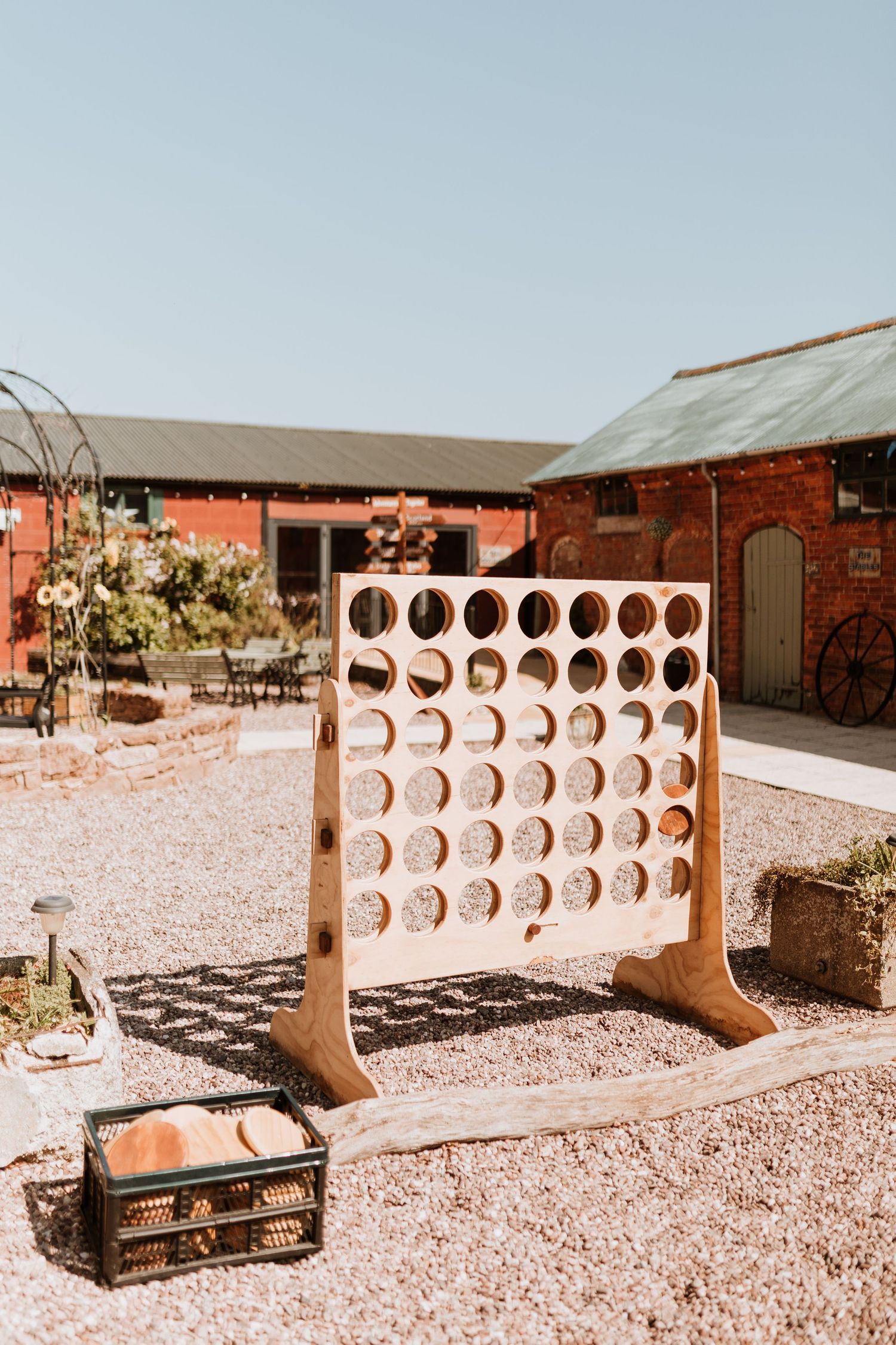 Outdoors giant wedding games for drinks reception