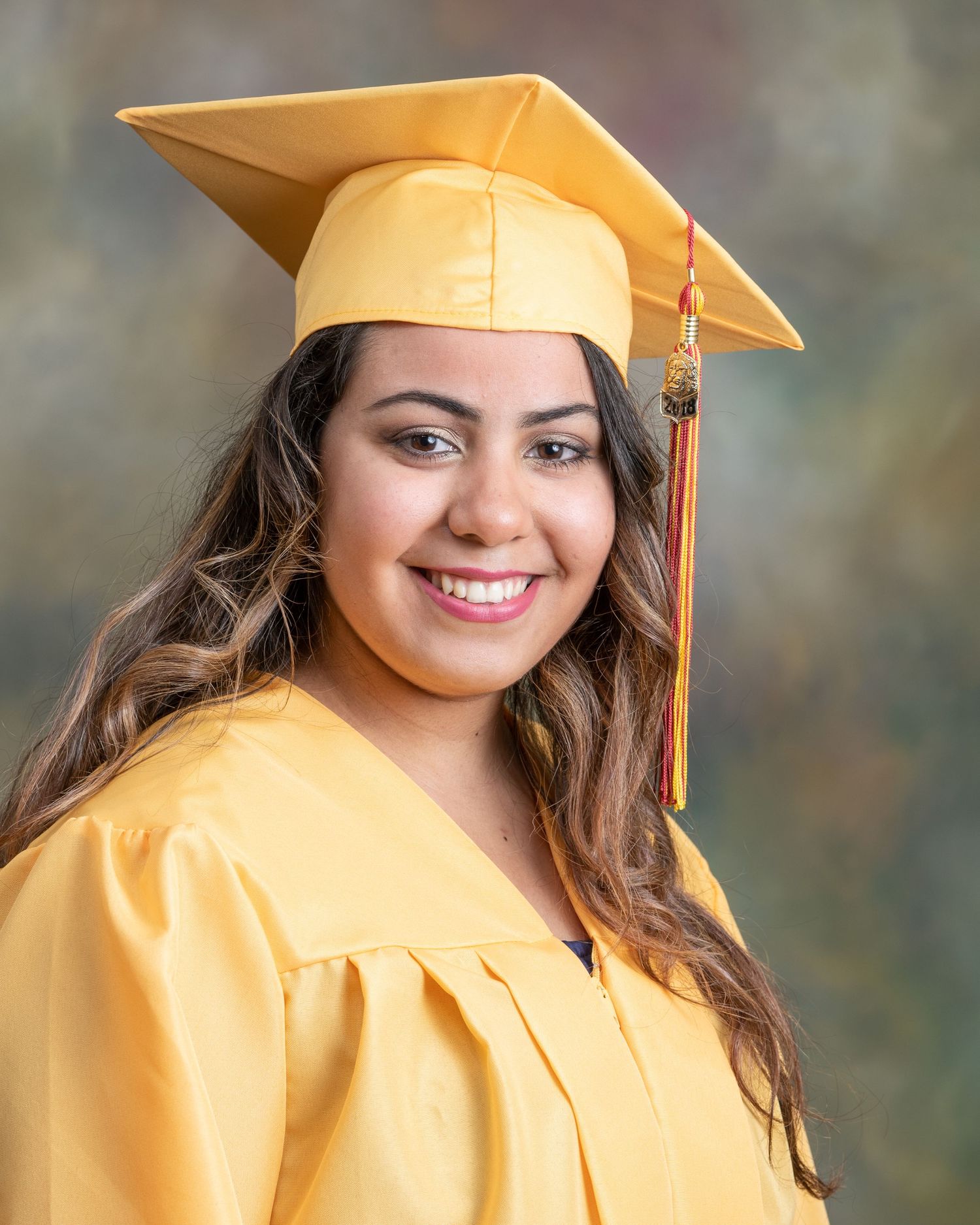 Liberty High School Senior Portrait in Cap and Gown, Tracy CA.