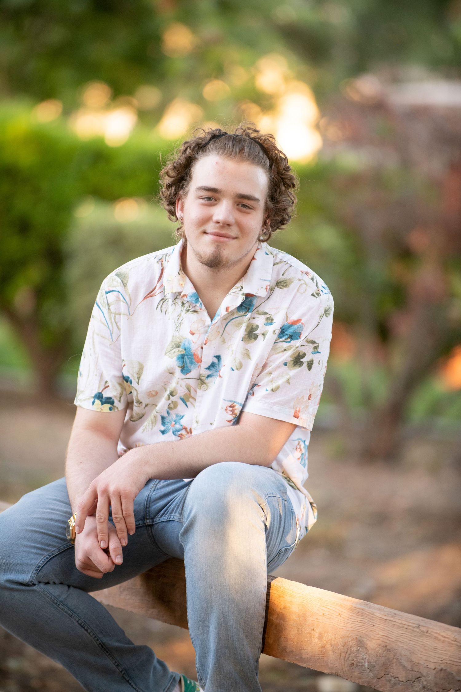 High School Senior portrait at Creekside Park, Brentwood CA