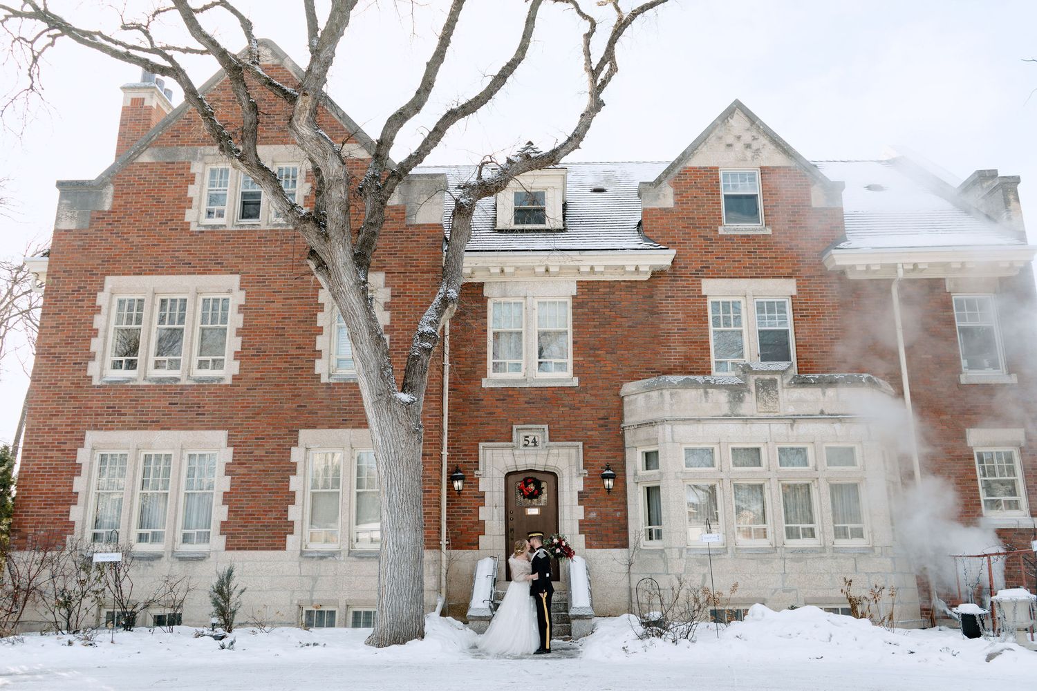 Winter Wedding at Ralph Connor House in Winnipeg, Manitoba.