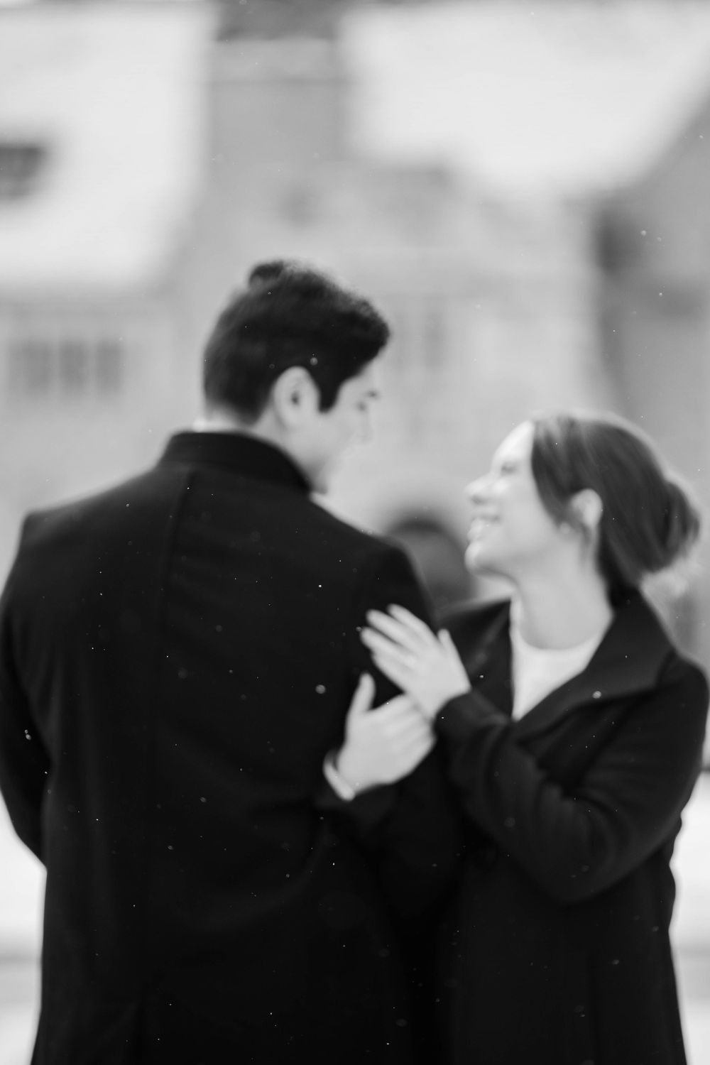 Expressive silhouettes dance and embrace in a romantic sequence.
