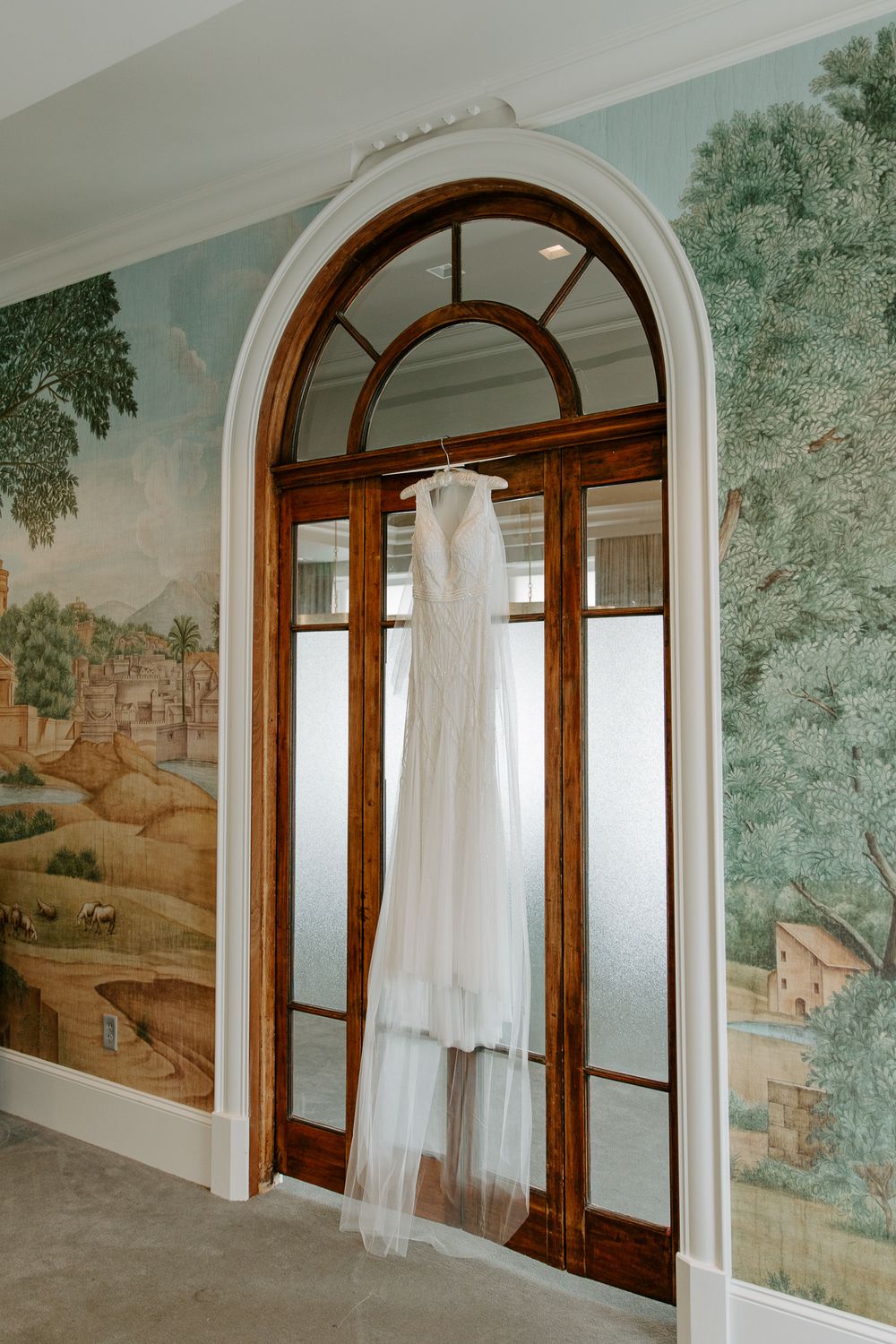 wedding-dress-hanging-in-the-faulker-jackson-ms