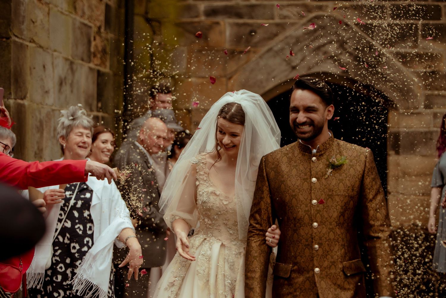 confetti exit at Oakwell Hall