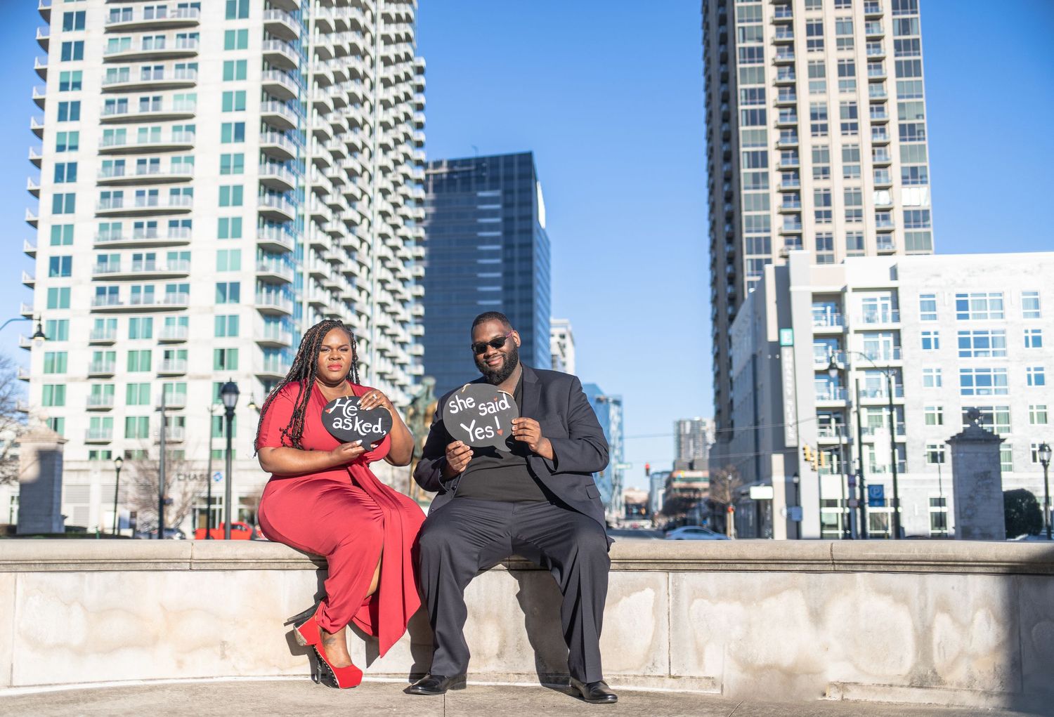 Kelly Photography Atlanta Engagement photo session at Millennium Museum Atlanta, GA