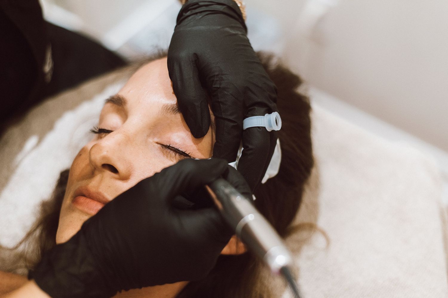Permanent Makeup application being applied to client