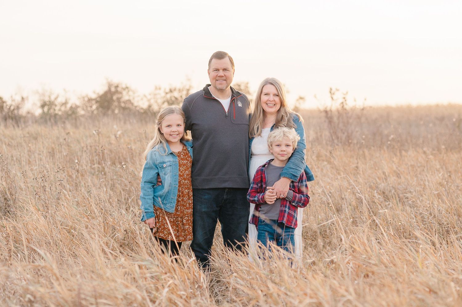Twin Cities Minnesota Field Sunset Family Portrait