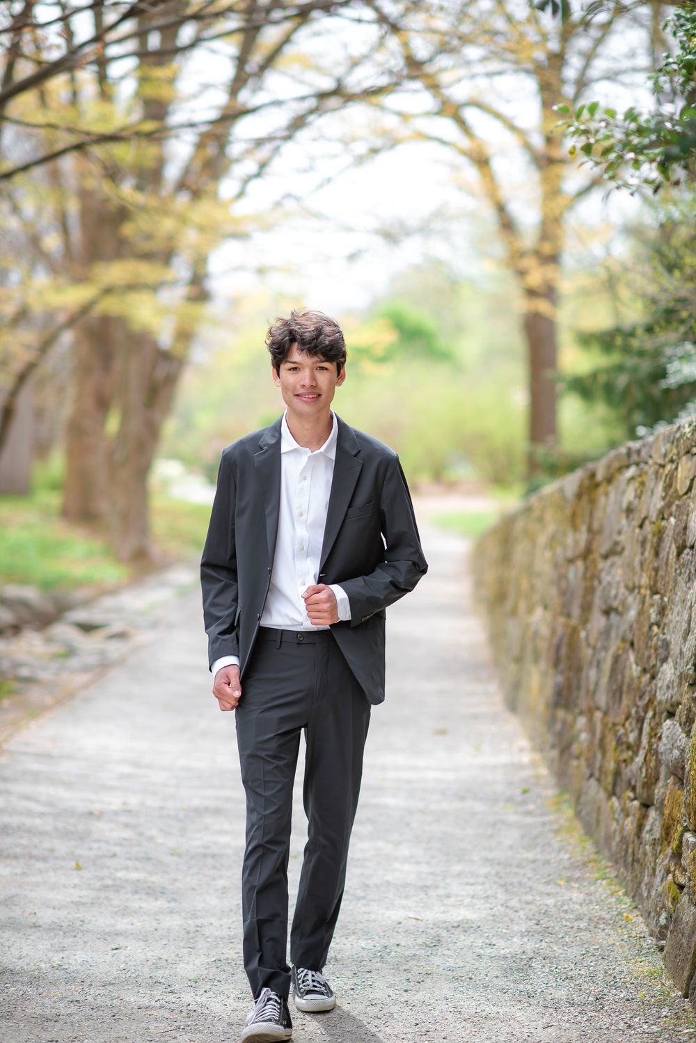 Senior Portrait of Elijah at The Arnold Arboretum of Harvard University in Boston, Massachusetts