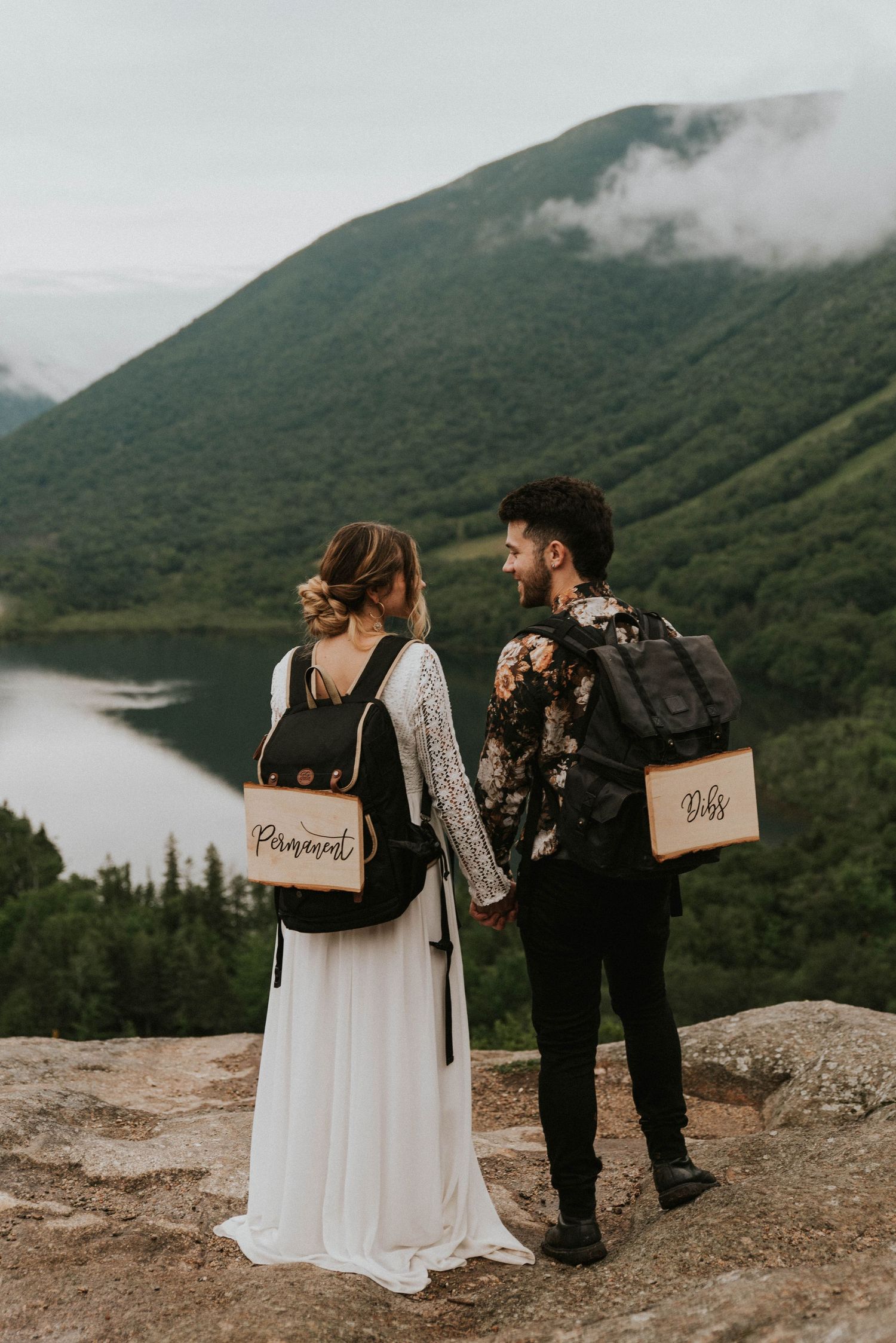 New Hampshire White Mountains Elopement Wedding Photographer Franconia Notch Lincoln North Conway Cathedral Ledge