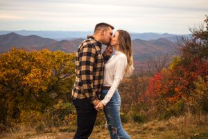 Blue Ridge Parkway engagement photos, Asheville photographer, Asheville engagement photos, Blue Ridge Mountain photoshoot, engagement photos