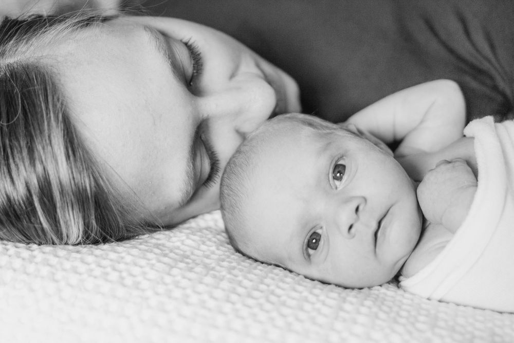 Newborn baby during a lifestyle newborn session