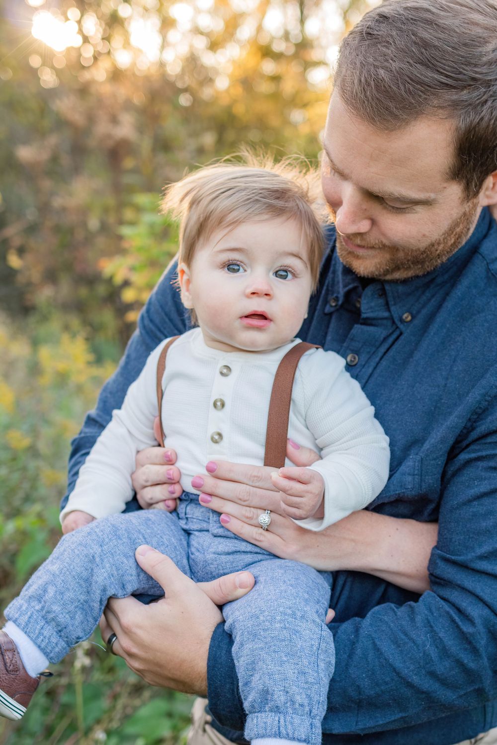Father and son during a Family Portrait Session in Cincinnati