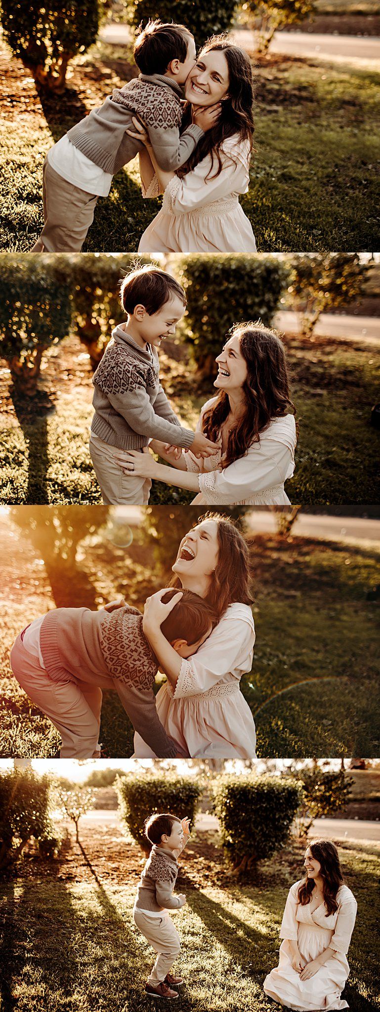 mom and son play together by San Diego Photographer