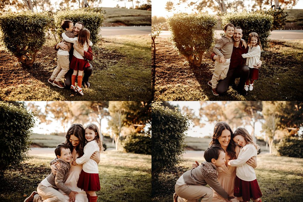 mother hugs children by San Diego Photographer