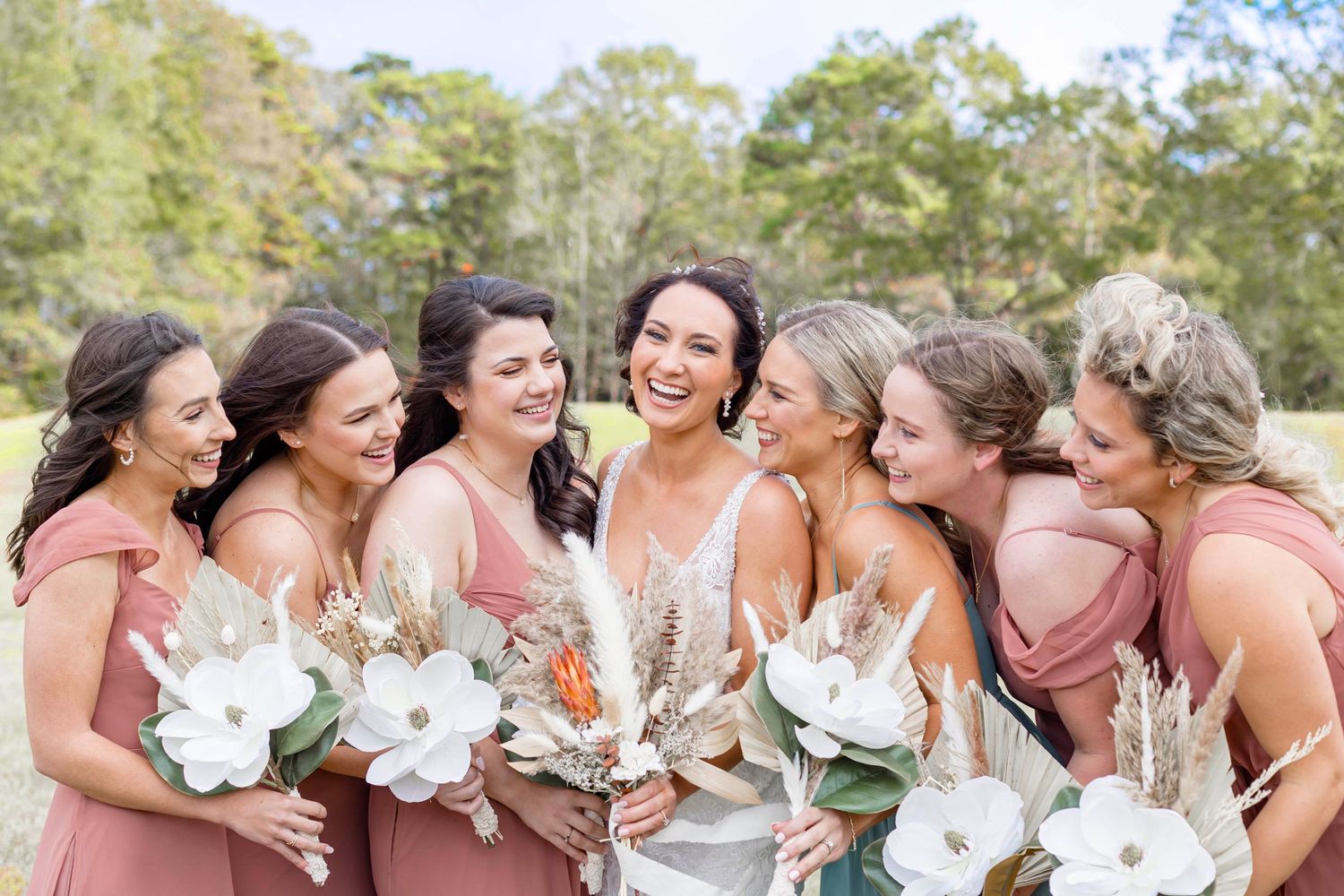 bride and bridesmaids