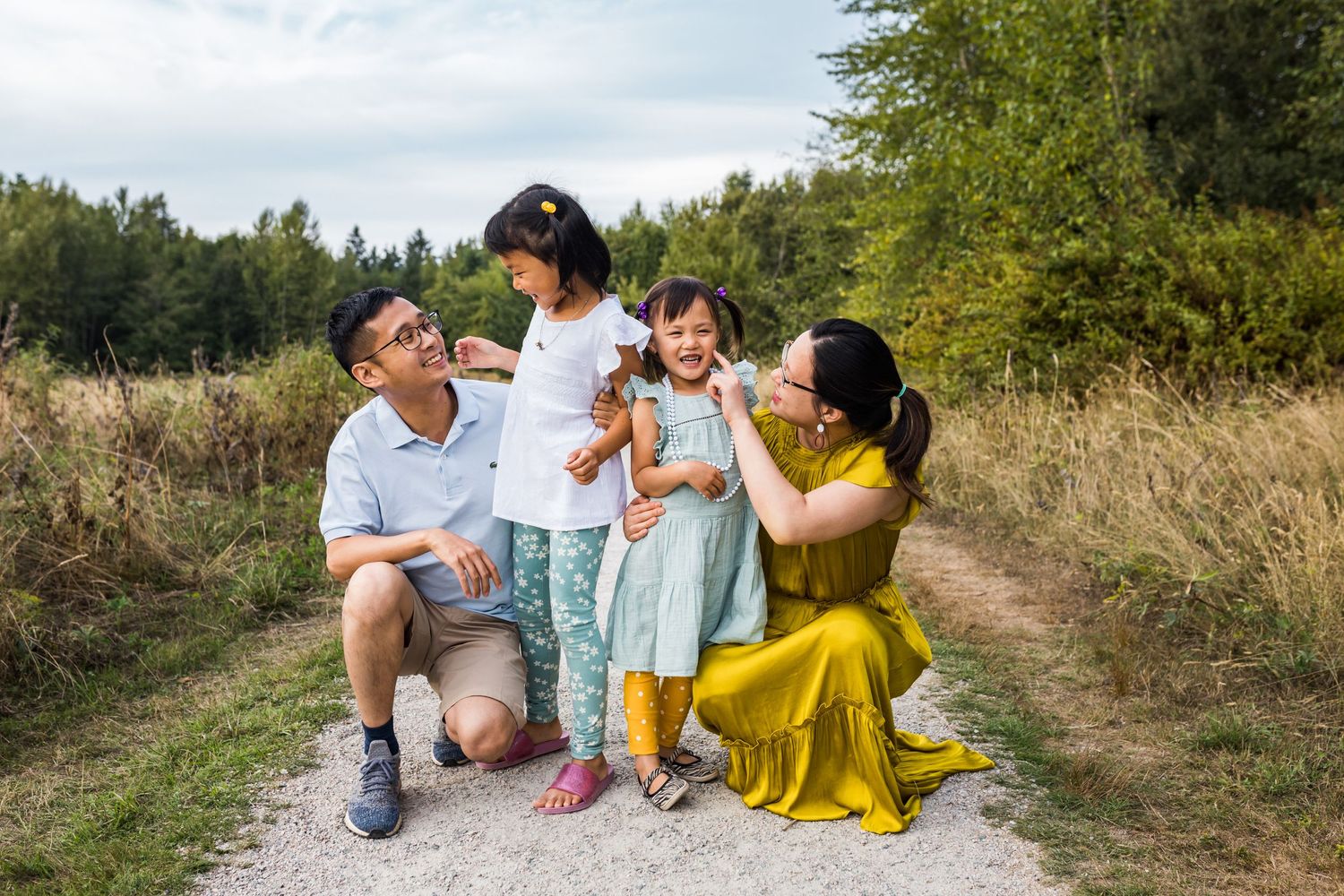 Family playing with each other