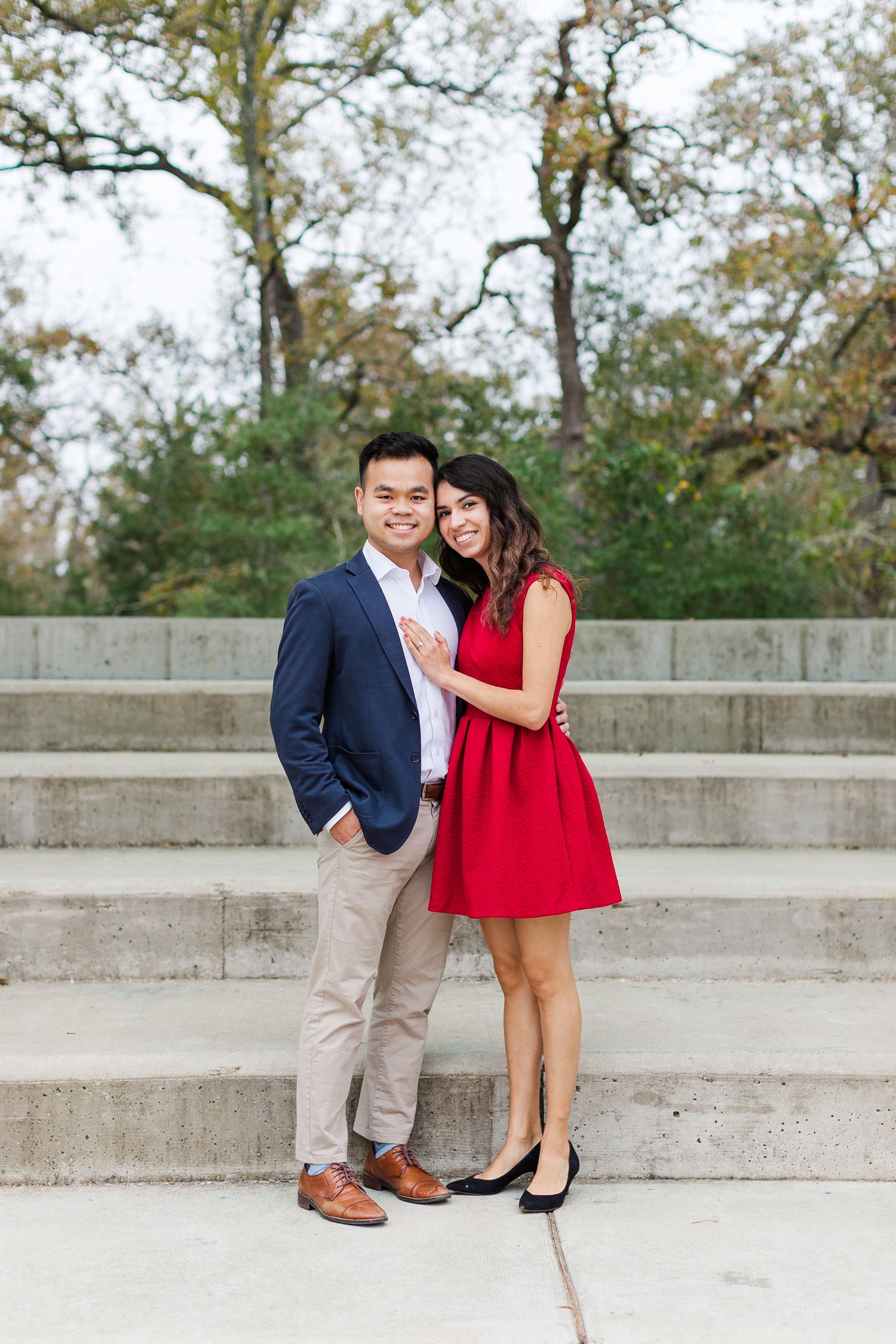red dress engagement shoot Oscar Red Satin Engagement Gown Perfect for Photo Shoots – sharon rose  custom main image 1