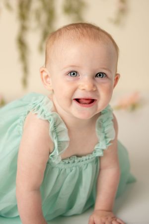 Pittsburgh First Birthday Portrait Session, Green Dress