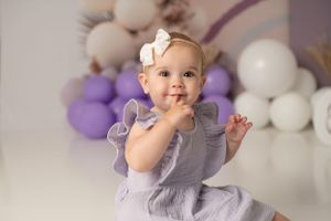 Pittsburgh First Birthday Session Purple Dress NKMurray Photography