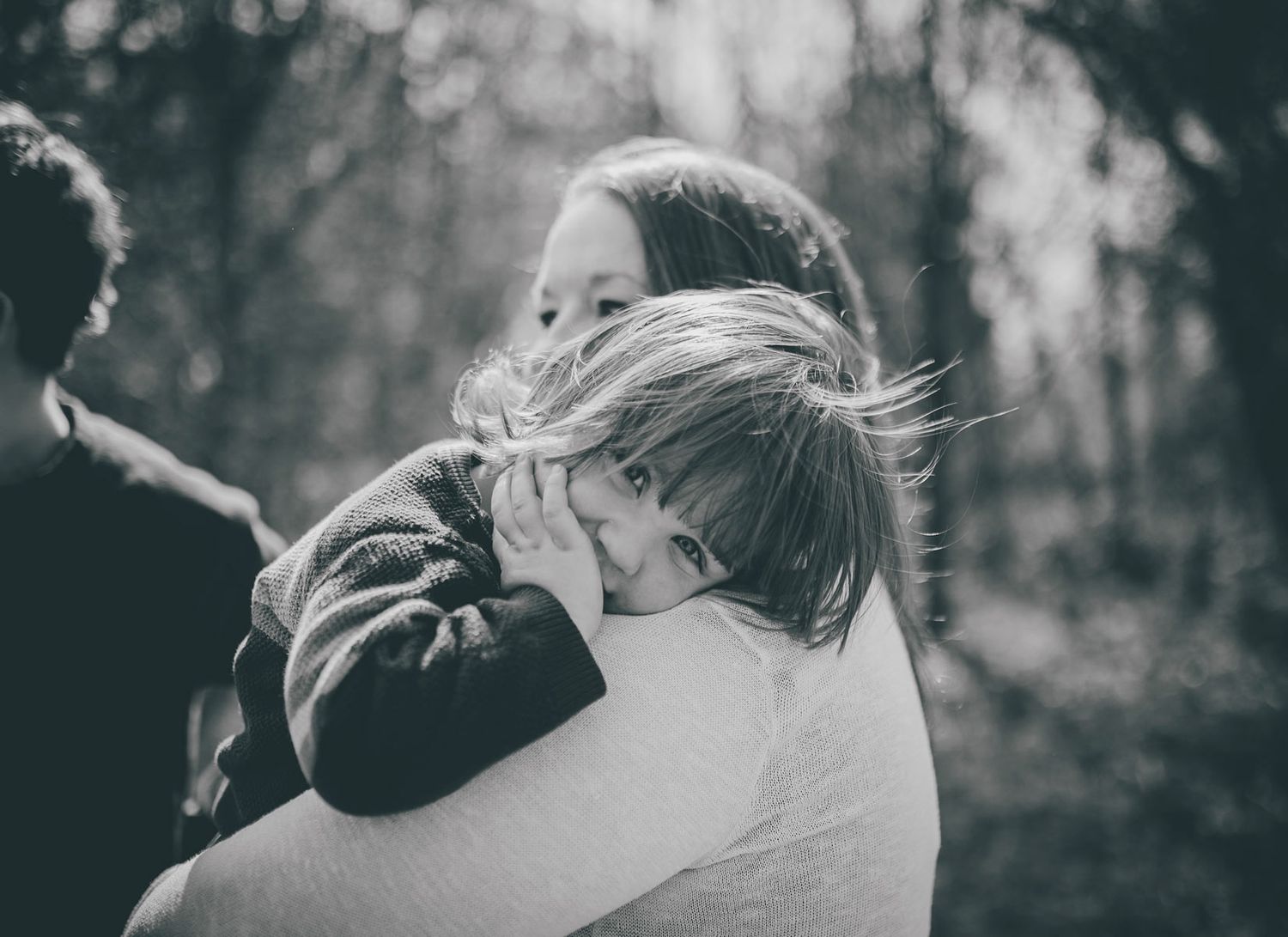 Intimate black and white close-up shots capturing tender moments outdoors. Worcestershire Wedding photographer.