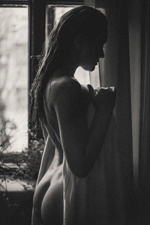 Artistic silhouette photography series capturing dramatic lighting through windows.
